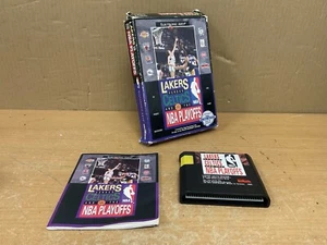 Sega Mega Drive NBA Lakers vs Celtics Playoffs Game Cartridge Boxed - Picture 1 of 12