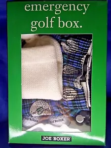JOE BOXER EMERGENCY GOLF BOX L Large 2 Balls 4 Sturdy Tees Knit Putter Cover NIB - Picture 1 of 4
