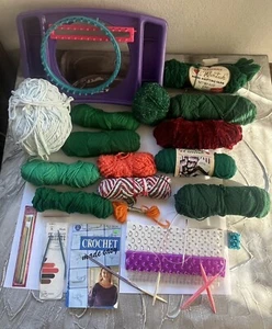 Large Set Of Knitting Tools, Loom, Crochet Tools & Yarn. Various Sizes & Colors - Picture 1 of 14