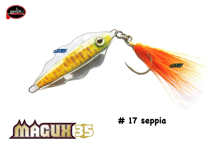 MOLIX MAGUX 35 COLORE SW 17 SEPPIA 35 GR PESCA MARE  ARTIFICIALE SPINNING  - Immagine 1 di 1