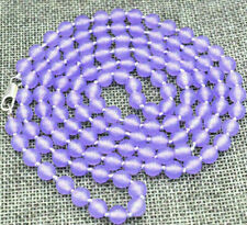 Genuine Natural 6mm Lavender Jade Round Beads Gemstone Necklace 36 Inches
