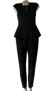 Ed Baker Jamilah Damen-Overall schwarz maßgeschneidert Schößchen Größe 2 UK 10 neu ohne Etikett - Bild 1 von 6