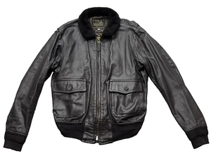 Giacca Bomber da Volo SPORTYS PILOT SHOP Uomo Tipo G1 Pelle di Capra Marrone 42L - Foto 1 di 15