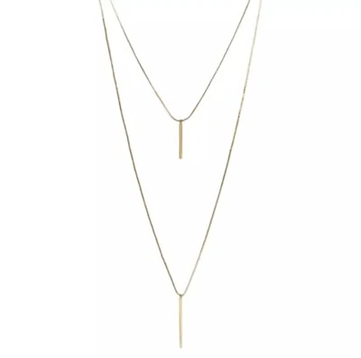 Short and Long Layered Pendant Necklace A New Day Gold - Image 1 of 4