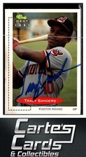 Tracy Sanders 1991 Classic Best #202  Kinston Indians TTM/IP Signed Autographed