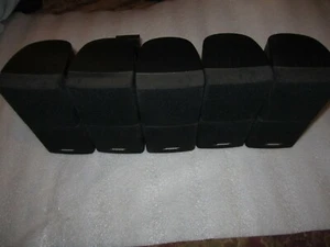 5 Bose Black Double Cube Surround Speakers 2 Have Wall Mounts Acoustimass Wired  - Picture 1 of 9