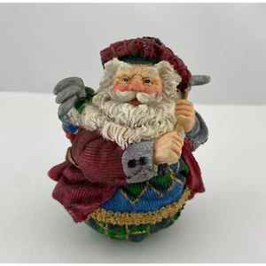 Statuina in resina stile Babbo Natale Golfing Roly Poly vintage - Foto 1 di 13