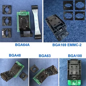 BGA48 BGA63 BGA64 BGA153/169 EMMC-2 BGA100 adapter only for XGecu T56 programmer - Picture 1 of 4