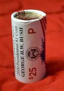 Moneda de dólar presidencial P George Bush 2020 rollo como nuevo unc *en mano - Imagen 1 de 1