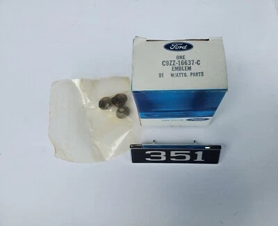 Ford Mustang 351 1969 emblema capó cuchara C9zz-16637-C nuevo en stock Foto 1 de 4