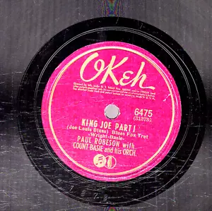 65po. Paul Robeson & Count Basie Orch. - King Joe (Joe Lewis Blues) - Okeh 6475 - Imagen 1 de 1