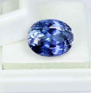 Piedra preciosa suelta de corte ovalado azul zafiro natural de 13,55 quilates con certificación GIE - Imagen 1 de 6