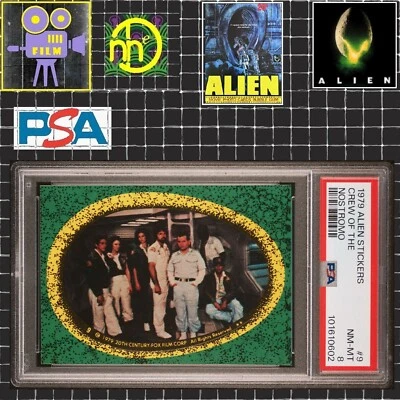 1979 Topps Alien Sticker - 9 Crew of the Nostromo - PSA 8 NM-MT - Image 1 of 4
