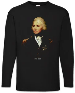 Horatio Nelson Langarm T-Shirt Royal Navy Admiral Trafalgar Captain England - Picture 1 of 1