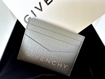 Nueva Cartera Givenchy Para Hombre 4G-Repujado Logo Portatarjetas Cuero Foto 1 de 4