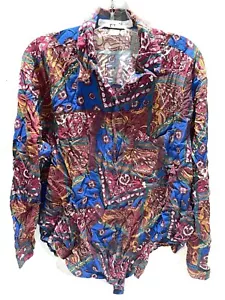 Autentica camicia da donna stile Kikomo abbottonata taglia 10 W - Foto 1 di 3