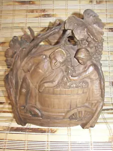 Caraffa refrigeratore vino tedesco intagliato vintage portabottiglie conservazione Germania - Foto 1 di 8
