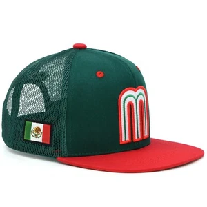Mexico Youth Kids Snapback Hats Junior Boys Mexico Flag Toddler Embroidery Caps - Picture 1 of 42