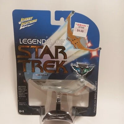 Legends of Star Trek Johnny Lightning Romulan Bird Of Prey Series 1 KB etiqueta de brinquedos - Imagem 1 de 4