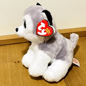 Ty Beanie Babies BUFF Perro Husky 6" Peluche Gris NUEVO con Etiqueta - Imagen 1 de 5