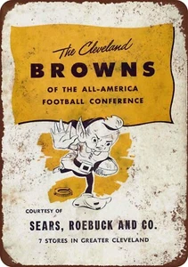 1946 cleveland Browns & sears Vintage Reproduction METAL SIGN 8 x 12 - Picture 1 of 1