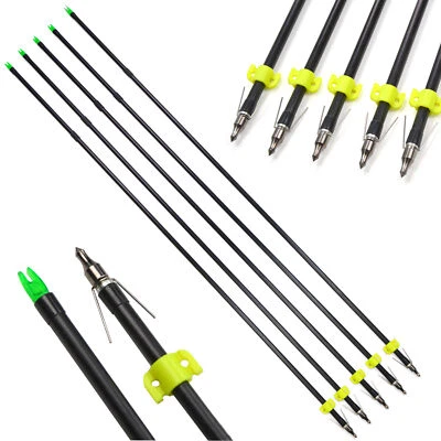 6/12 X 31'' Fishing Arrow Fiberglass ID6.2mm Safety Slide Bow Hunting Shooting - Image 1 of 4