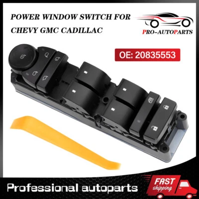 20835553 Interruptor de ventana eléctrica y espejo lateral del conductor para Chevy Tahoe 2007-2014 Foto 1 de 4