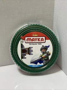 Zuru Mayka Toy Block Tape 2M/6.5 FT Dark Green 4 Row Lego Compatible - Picture 1 of 3