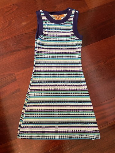 Abito Tory Burch in seta con stampa viola taglia S