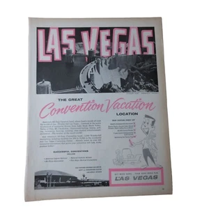 Turismo de Las Vegas 1962 - excelente ubicación de vacaciones para convenciones - anuncio impreso vintage - Imagen 1 de 3