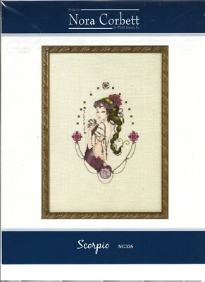 Nora Corbett Scorpio  Zodiac Girls Cross Stitch Chart - Image 1 of 2