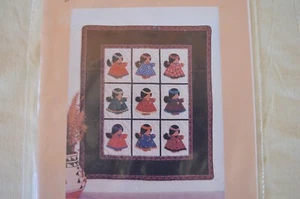 Mini Quilt Indian Amish Girls by Linda Goodmon Emery #MP105 16.5" x 19.5" UNCUT - Picture 1 of 5