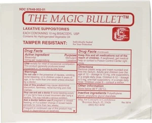 The Magic Bullet Suppositories - 4/Sleeves of 5 (Total of 20) - Picture 1 of 4
