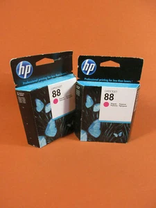 2x Original HP 88 Magenta C9387AE Emballage D'Origine, Cartouches Couleur, - Photo 1/2