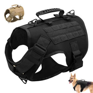 Military Tactical Dog Harness No Pull Training Vest Adjustable German Shepherd