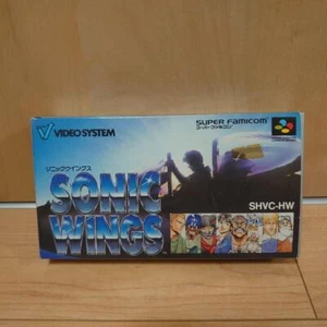 Sonic Wings SNES Nintendo Super Famicom Box With Instruction Manual From Japan - Picture 1 of 4