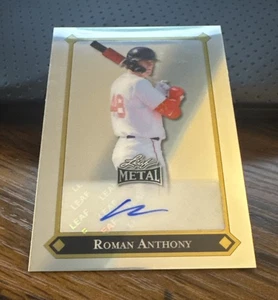 2025 Leaf Metal ROMAN ANTHONY Refractor AUTO 06/49 Boston BOSTON RED SOX Rookie - Picture 1 of 4