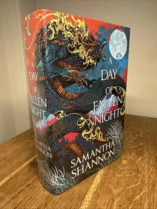 A Day of Fallen Night by Samantha Shannon SIGNED 2023 UK 1st/1st HB Bloomsbury - Picture 1 of 9