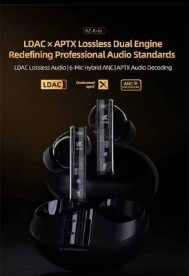 KZ Krio LDAC Earphone Lossless Sound Quality Dual Engine ANC - Image 1 of 4