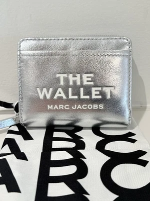 NWT Marc Jacobs THE METALLIC LEATHER MINI COMPACT WALLET - Image 1 of 4