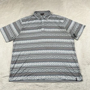 Rafter C Poloshirt Herren XXL Pearl Snap Performance Aztec AOP Stretch Geometrisch - Bild 1 von 9