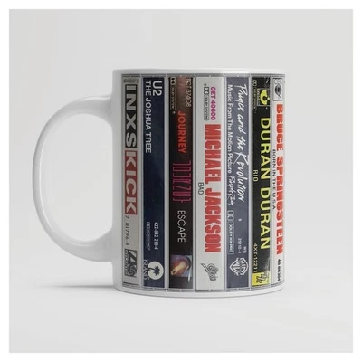 Mix. Sip. Repeat. – Custom Cassette Mug - Classic Album Covers on a Retro Casset - Image 1 of 4