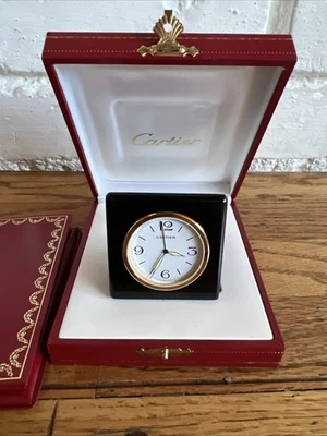 Rare Pasha De Cartier Travel Watch 18k Gold Plated w/ Original Paperwork & Box - Image 1 of 4