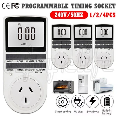 UP5X 240V LCD Digital Timer Switch Automation Socket Electric Programmable Power - image 1 of 4