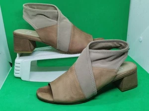 Eileen Fisher Womens Luca Sandal Latte Open Toe Pull On Shoes Size 9.5 MSRP $225 - Picture 1 of 22