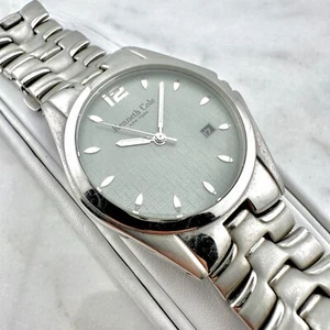 Kenneth Cole Men's Gray Dial Silver Tone KC3336 Watch Size 7" - Has New Battery - Picture 1 of 13