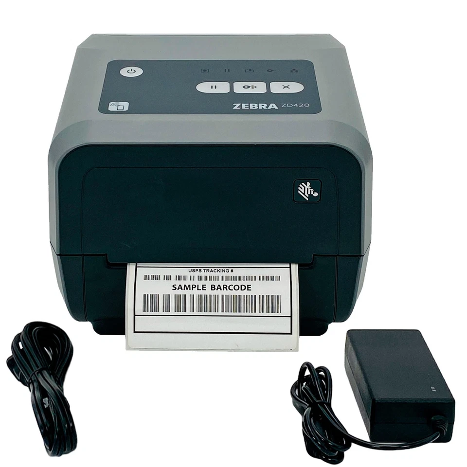 TESTED Zebra ZD420 Direct & Thermal Transfer Barcode Printer USB BT WiFi 300 dpi - Image 1 of 4