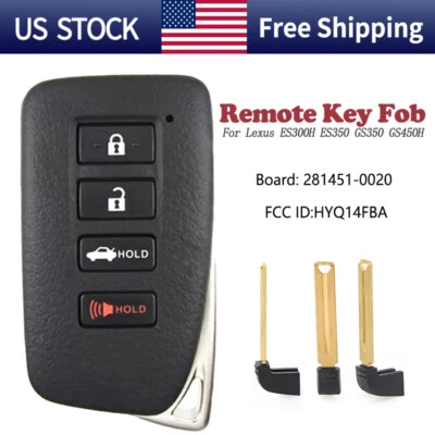 281451-0020 para Lexus ES300H ES350 GS350 GS450H Smart Keyless Remote Llavero Foto 1 de 4