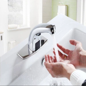 Infrarot Sensor Wasserhahn, Waschtischarmatur Smart Berührungslos Waschbecken - Bild 1 von 11
