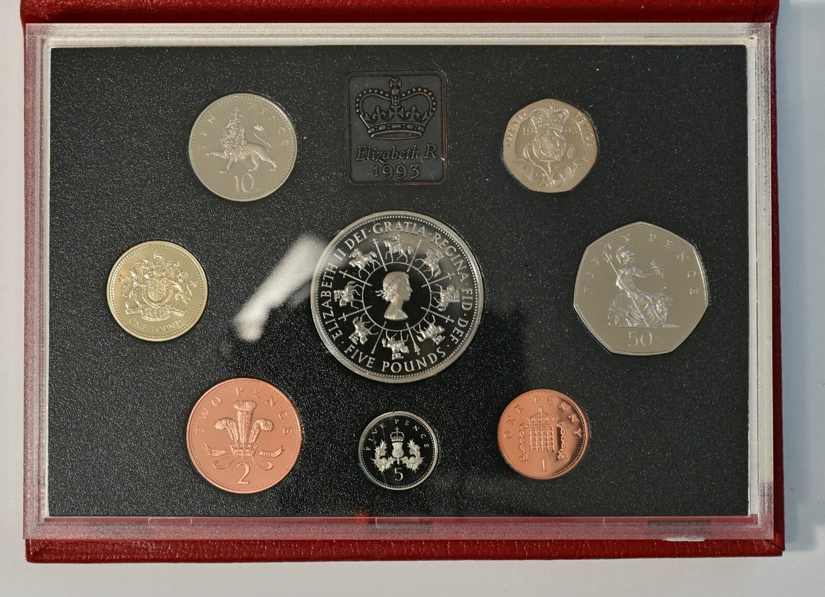 1993年 イギリス ブリリアント 未流通 コイン コレクション セット Uncirculated 1993 UK Proof Coin Sets for sale | eBay